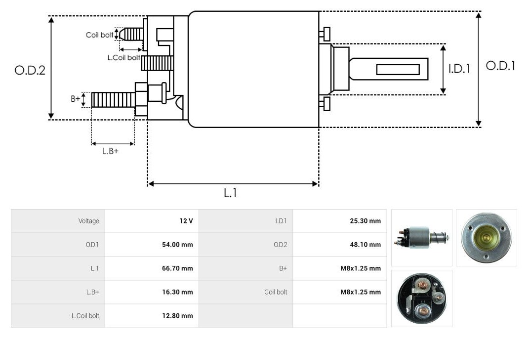 Spínač startéru D6RA..., D7R..., CITROEN, FIAT, PEUGEOT, D6RA100, D7R3, D6RA572, 12V - Image 4