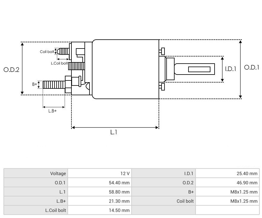 Spínač startéru D7R46, D6RA54, D6RA249, D6RA16, D6RA108, 3610029000, 132977, 12V - Image 3